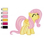 Fluttershy Whistle My Little Pony Embroidery Design